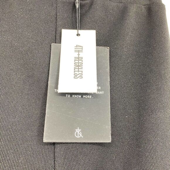 4TH & RECKLESS Annoushka Side Slit Leggings In Black Rib Jersey Small - Picture 6 of 8